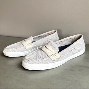 Cole Haan Pinch Weekender LX Stitchlite Silver Slip On Loafer Shoe Women 11
